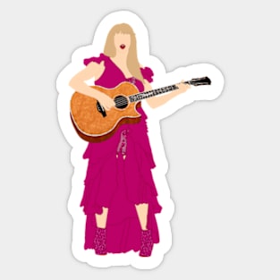 Eras Surprise Song Guitar + Pink Dress Sticker